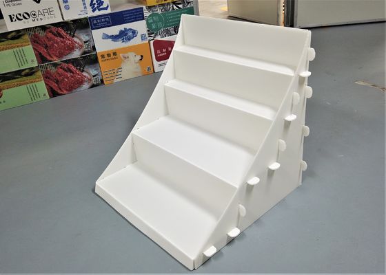 White DS-001 Corrugated POP Display Bins Flexo Portable Shelves