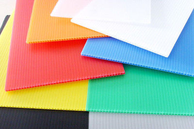 0.157'' Corrugated Plastic Sheet Antibacterial Leiser PP Hollow Board
