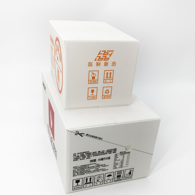 Plastic Corrugated Foldable Beverage Packaging Boxes Anti Moisture