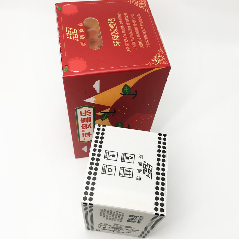 4.5mm Turnover Reusable Corrugated Plastic Boxes CMYK Printing