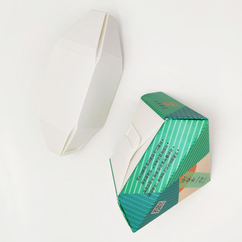 Green Flexo Custom Corrugated Carton Take Out Packaging