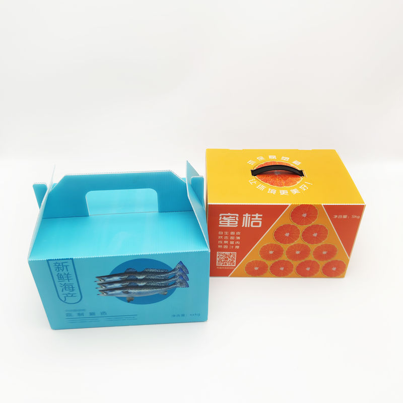 2.5-3.0mm Custom Corrugated Plastic Fruit Boxes For Packaging Fire Retardant